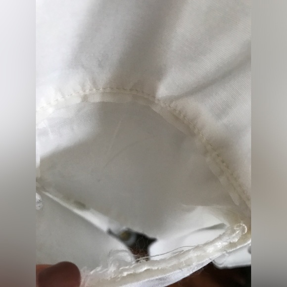 EUC Nap Loungewear White Dolphin Hem Oversized Collared Lounge Shirt M - Picture 13 of 16